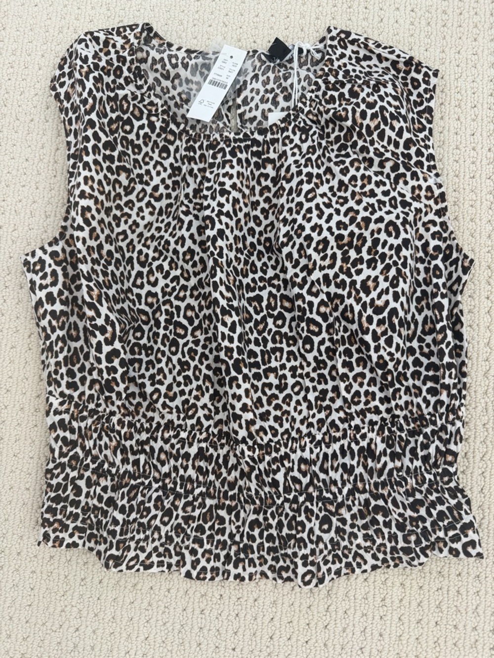 J. Crew Leopard Print Sleeveless Camisole - Brown, Black, Cream